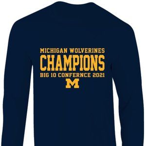 Michigan Wolverines 2021 Big 10 Conference Champions Long Sleeve T-Shirt